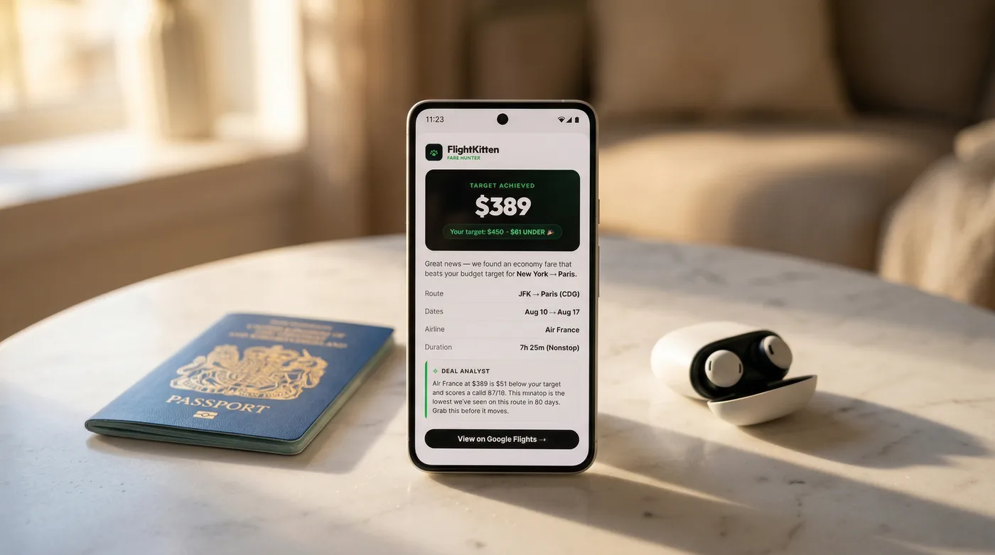 How FlightKitten fare alerts actually work